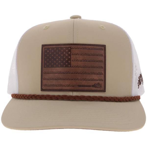 Photo of Liberty Roper 6 Panel Trucker Tan/White