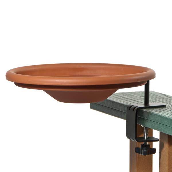 Photo of Deck Mounted Plastic Bird Bath