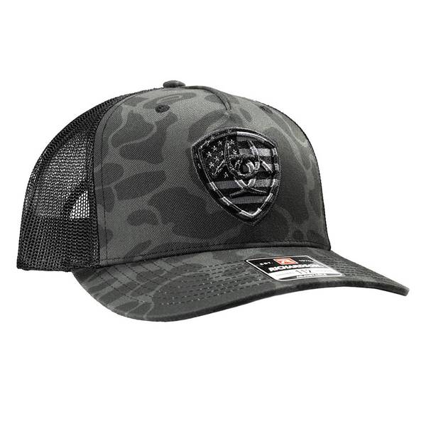 Photo of Men's Snap Back Camo with Flag Logo Patch
