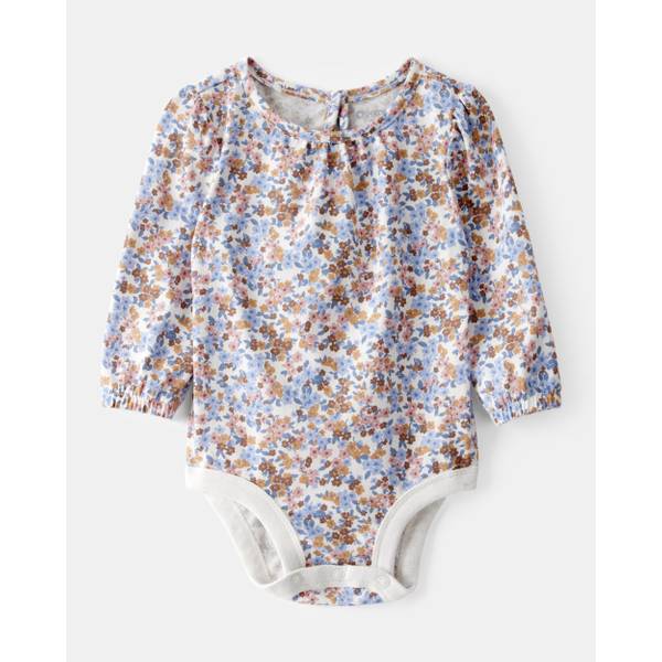 Photo of Infant Girls Floral Print Long-Sleeve Bodysuit