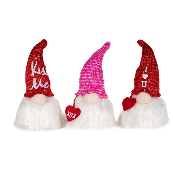 Photo of 11.6" Lighted Plush Valentine Gnome Figurine Assortment