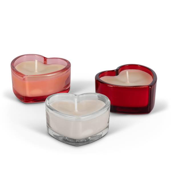 Photo of 2 oz Heart Shaped Glass Candle Jar Assortment