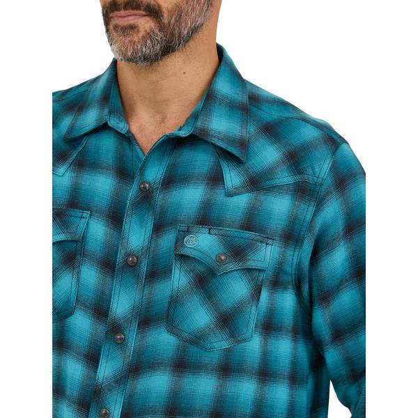 【jam】plllllleeeasse long sleeve Wrangler Men's Retro Long Sleeve Snap Shirt - 112370176-M