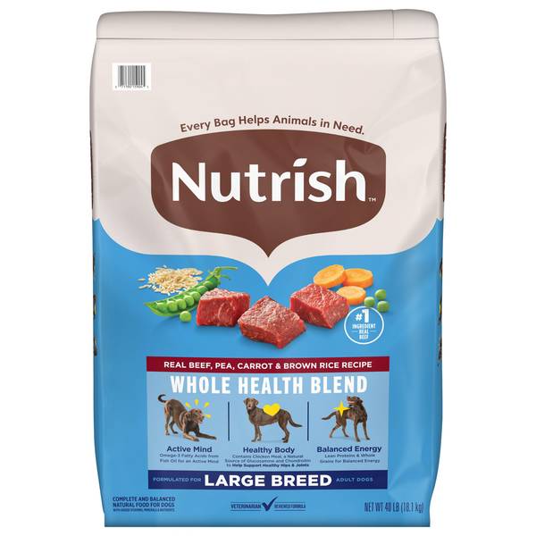 Photo of Large Breed Real Beef, Pea, Carrot & Brown Rice Recipe Whole Health Blend Dog Food, 40 lb