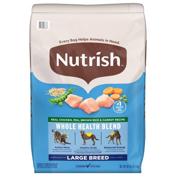 Photo of Large Breed Real Chicken, Pea, Brown Rice & Carrot Recipe Whole Health Blend Dog Food, 40 lb