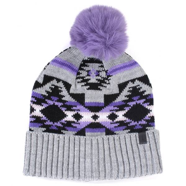 Photo of Girls Nordic Cuff Hat Grey/Purple