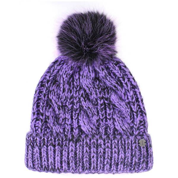 Photo of Girl's Marled Cable Cuff Cap With Teddy Fleece Lined Earband