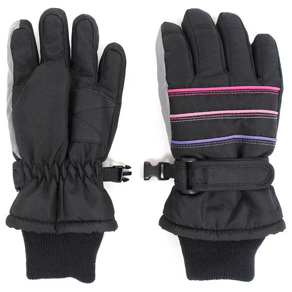 Photo of Girl's Reflective 3M Thinsulate Insulated Waterproof Ski Gloves