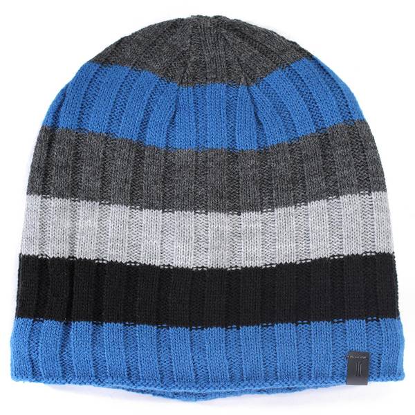 Photo of Boy's Teddy Fleece Lined Striped Beanie