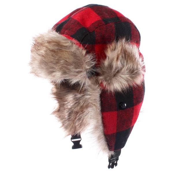 Photo of Boy's Buffalo Plaid Insulated Trapper Hat