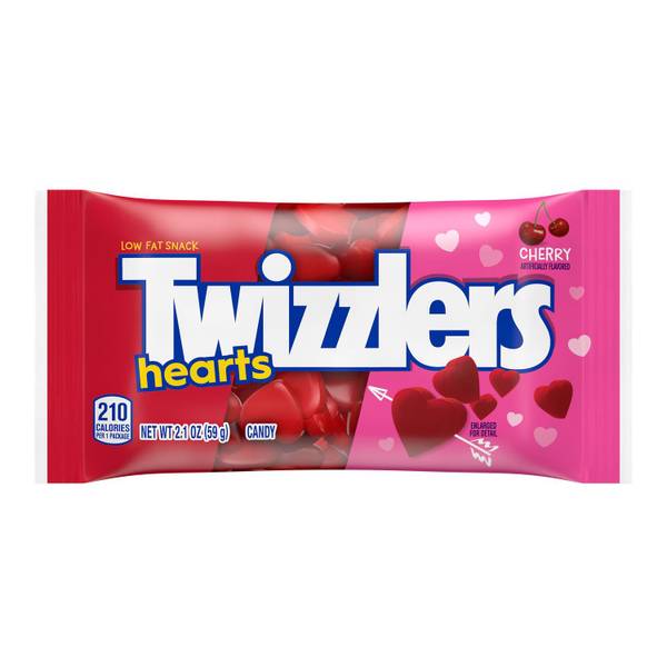 Photo of 2.1 oz Cherry Hearts Chewy Candy Bag