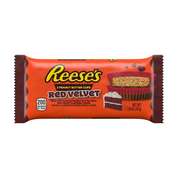 Photo of Red Velvet Flavored Milk Chocolate Peanut Butter Cups 1.4 oz 2-Pack