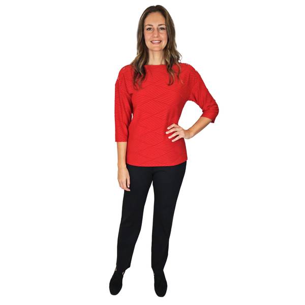 Photo of Women's Textured Three-Quarter Sleeve Top