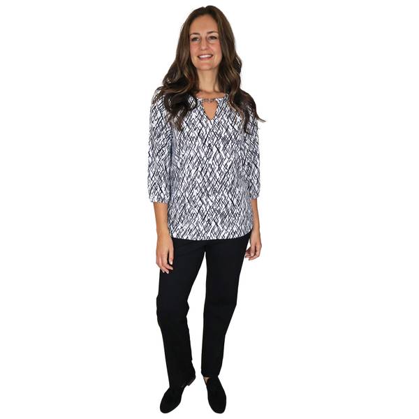 Photo of Women's Abstract Three-Quarter Sleeve Tunic