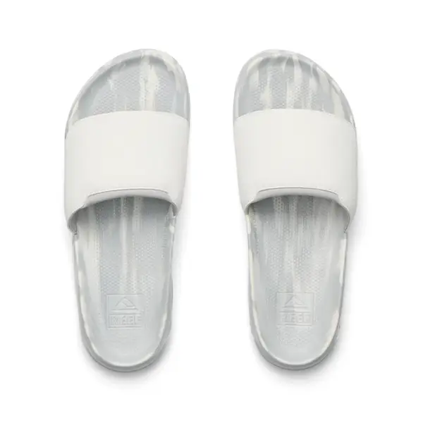 Reef Men\'s Tailslide Cushion Slide Sandals - White Grey Marble (CJ8559) Reef Tailslide Slide - Men main image 3