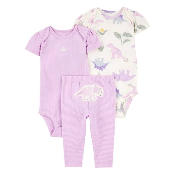 Photo of Infant Girls 3-Piece Dinosaur Little Character Set