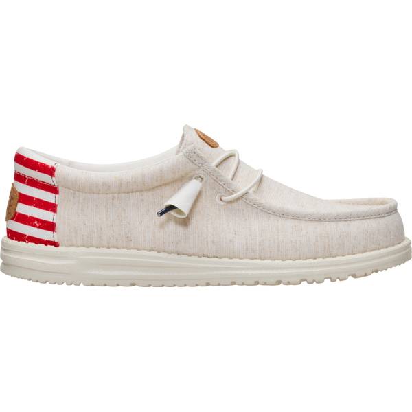 Hey Dude Men's Wally Americana Bone Shoes - 45425-1XM-8 | Blain's
