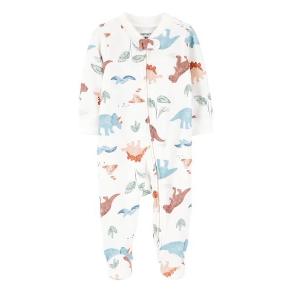 Photo of Infant Boys Dinosaur 2-Way Zip Cotton Sleep 'n Play Pajamas