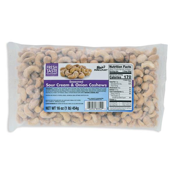 Photo of 16 oz Sour Cream and Onion Cashews