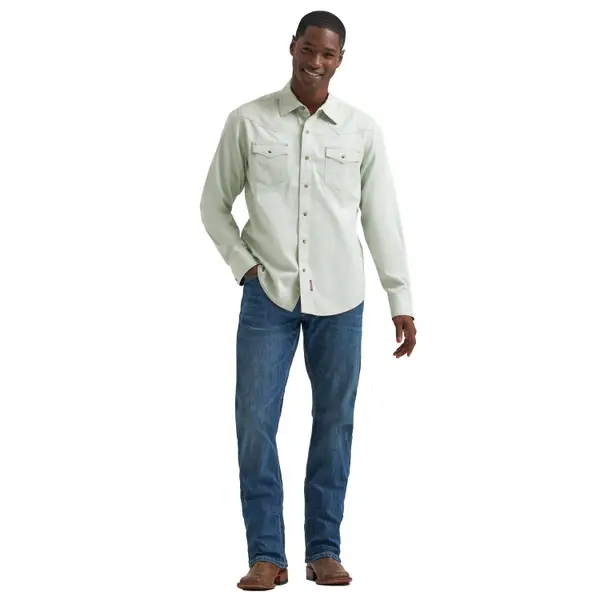 Wrangler Men's Western Retro Long Sleeve Snap Shirt - 112378802-M