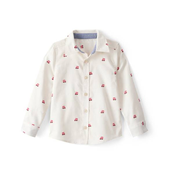 Photo of Toddler Boys Train Print Button-Down Shirt