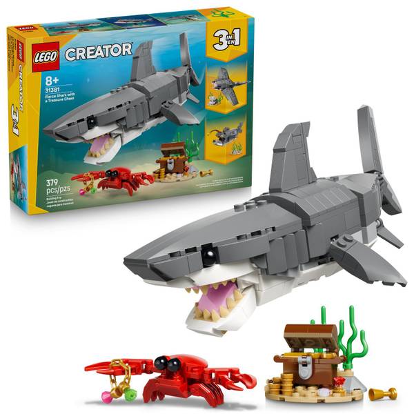 Photo of Creator Fierce Shark with a Treasure Chest 31381 Building Toy