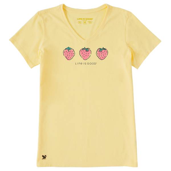 Photo of Women's Three Crafty Strawberries Short Sleeve Crusher Tee