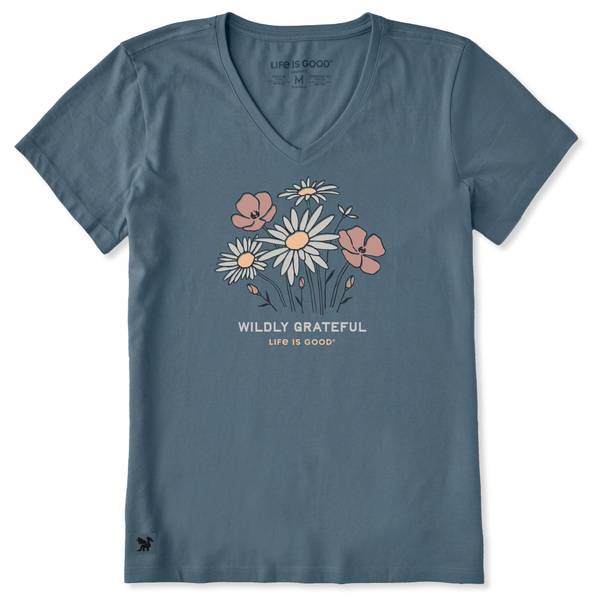 Photo of Women's Wildly Grateful Bouquet Short Sleeve Crusher Tee