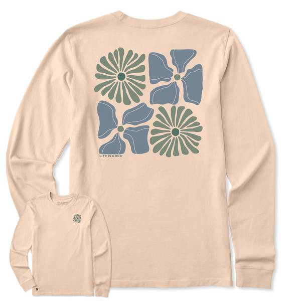 Photo of Women's Groovy Quad Floral Long Sleeve Crusher Tee