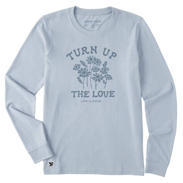 Photo of Women's Turn Up the Love Daisies Long Sleeve Crusher Tee