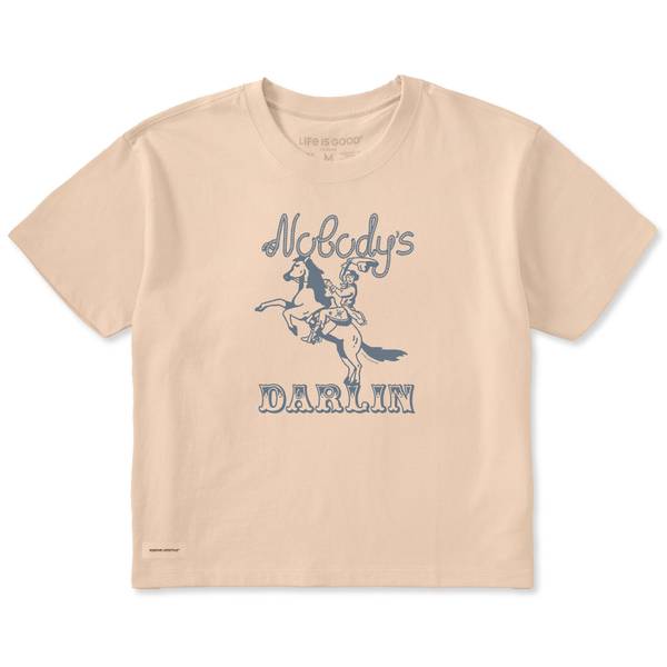 Photo of Women's Nobody's Darlin Cowgirl Cropped Short Sleeve Crusher Tee