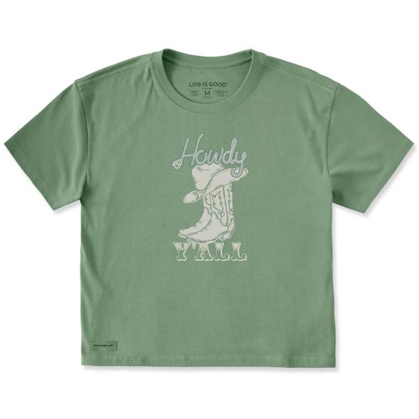 Photo of Women's Howdy Y'All Cropped Short Sleeve Crusher Tee