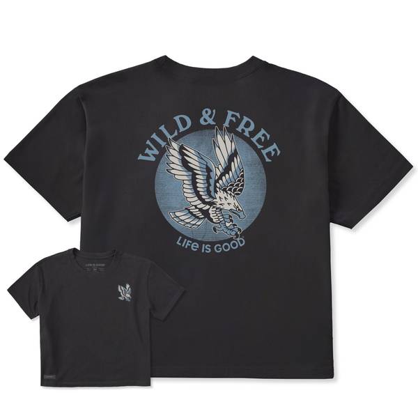 Photo of Women's Wild and Free Eagle Short Sleeve Cropped Crusher Tee