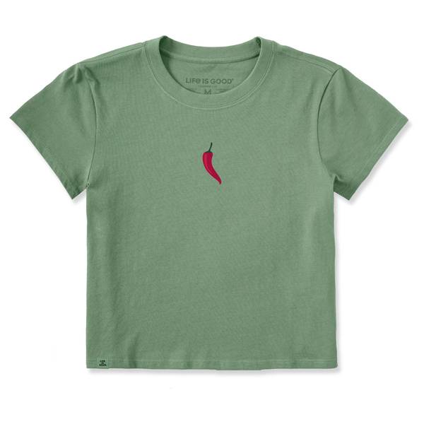 Photo of Women's Chili Pepper Mini Short Sleeve Crusher-Like Shrunken Tee