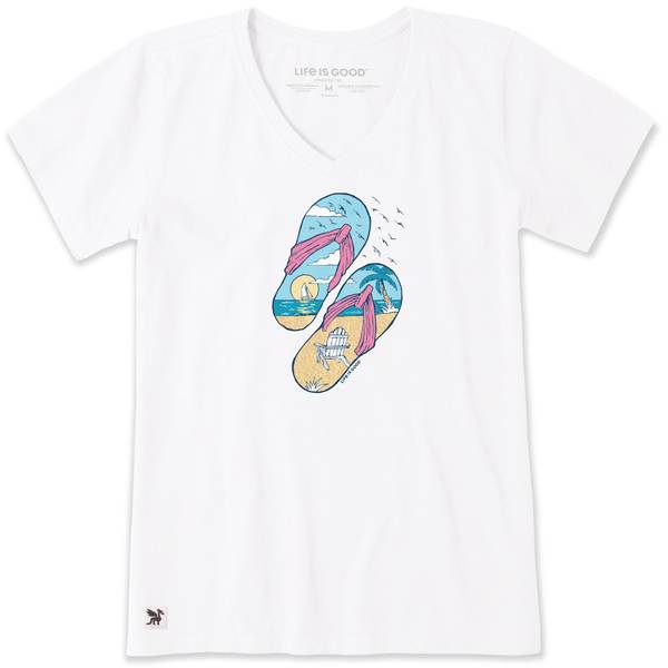 Photo of Women's Beachy Sailing Flip Flop Short Sleeve Crusher-Lite Tee