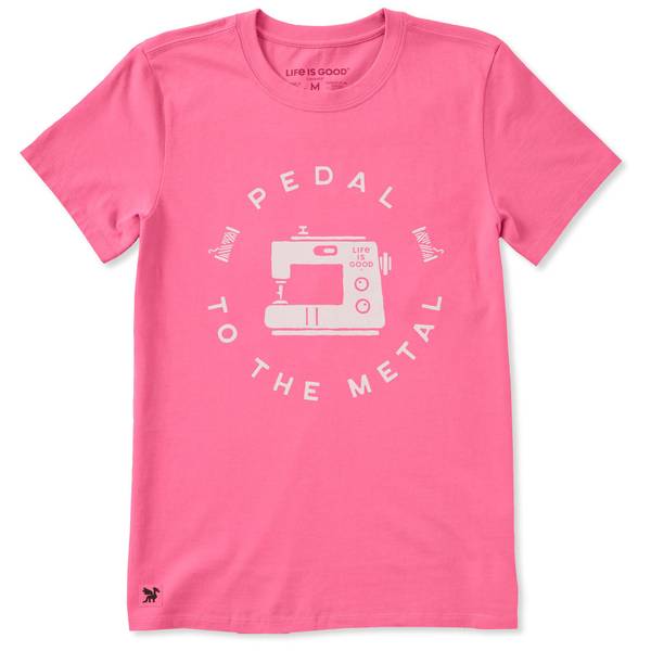 Photo of Women's Pedal Metal Sewing Machine Short Sleeve Crusher Tee