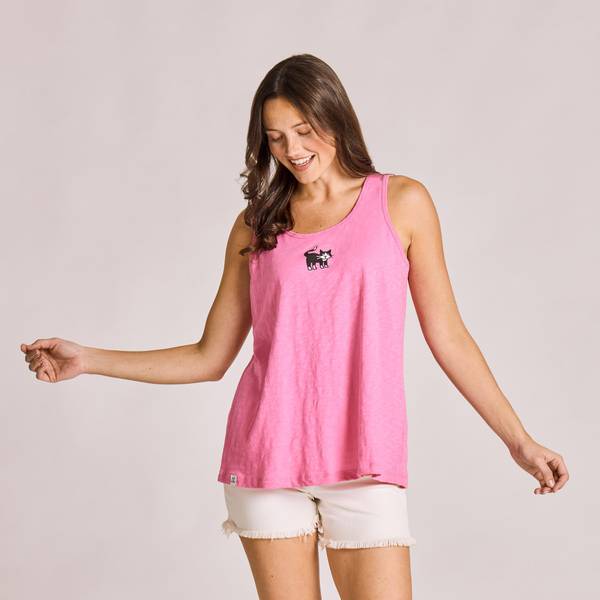 Photo of Women's Tuxedo Cat Mini Slub Easy Fit Tank