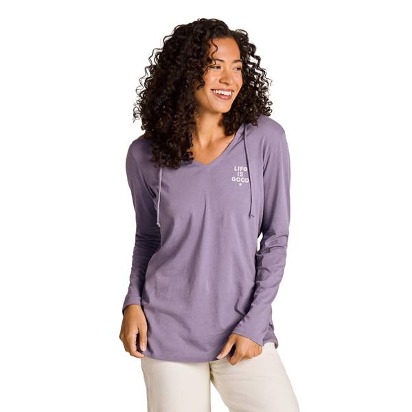 Photo of Women's Leaves in Petals Long Sleeve Crusher-Lite Hood