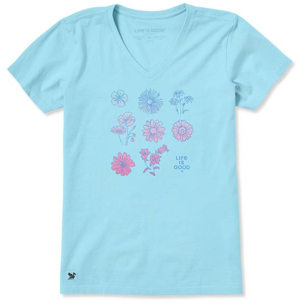 Photo of Women's Gradient Wildflowers Short Sleeve Crusher-Lite Vee