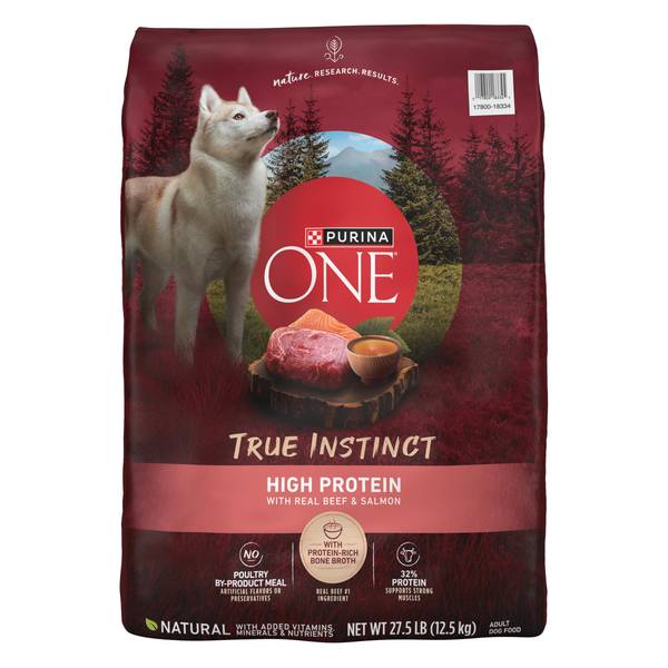 Photo of Natural High Protein Dry Dog Food Dry True Instinct with Real Beef and Salmon, 27.5 lb