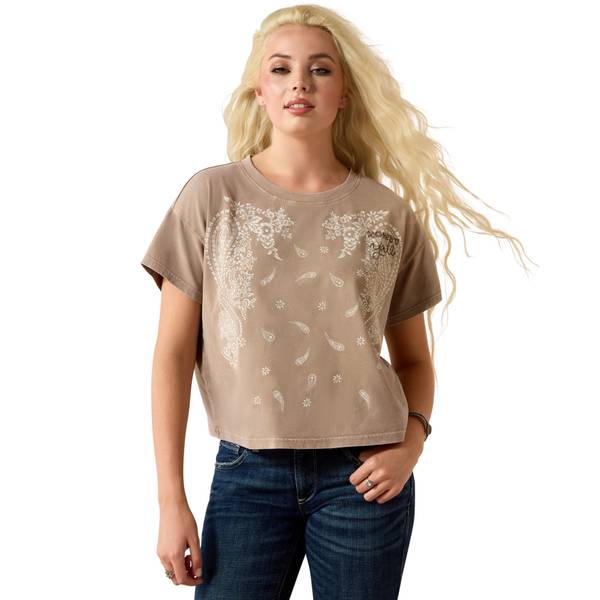 Photo of Women's Paisley Boxy Crop T-Shirt