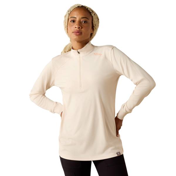 ARIAT Laguna Baselayer Donna Manica Corta, Tessuto Traspirante, Protezione UV, Colore Rubia Antico, Per Outdoor E Equitazione