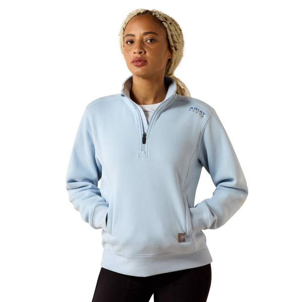 Photo of Women's Rebar Lightweight Mock 1/2 Zip Sweatshirt