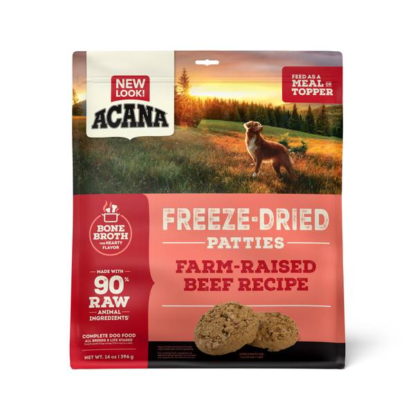 Photo of 14 oz Farm-Raised Beef Recipe Freeze-Dried Food Patties Dog Food