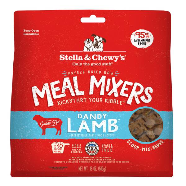 Photo of 18 oz Dandy Lamb Meal Mixers Freeze-Dried Raw Dog Food Topper