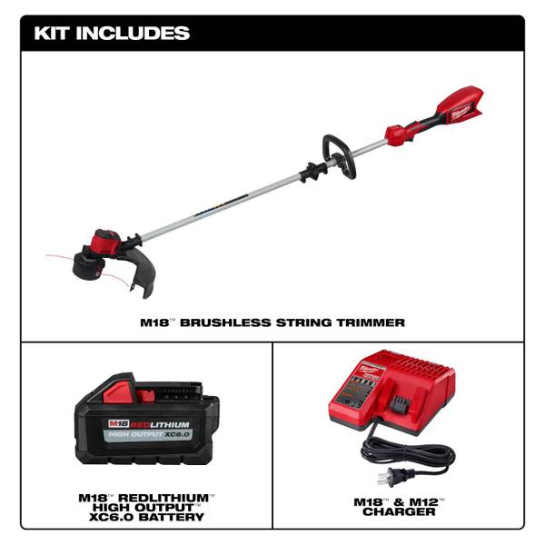 Milwaukee M18 Brushless String Trimmer Kit - 2828-21E | Blain's