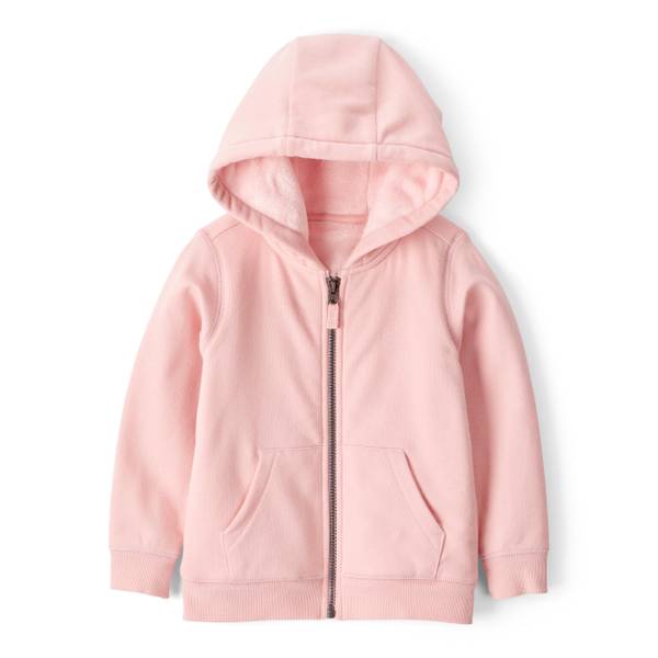 Photo of Toddler Girl's Day Fleece Long-Sleeve Hooded Zip-Up Jacket