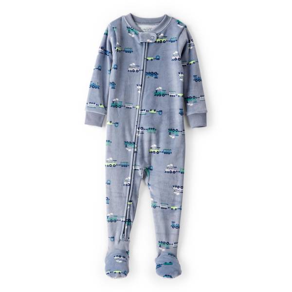 Photo of Toddler Boy's Train DreamPlush Long-Sleeve Snug Fit 1-Piece Pajamas