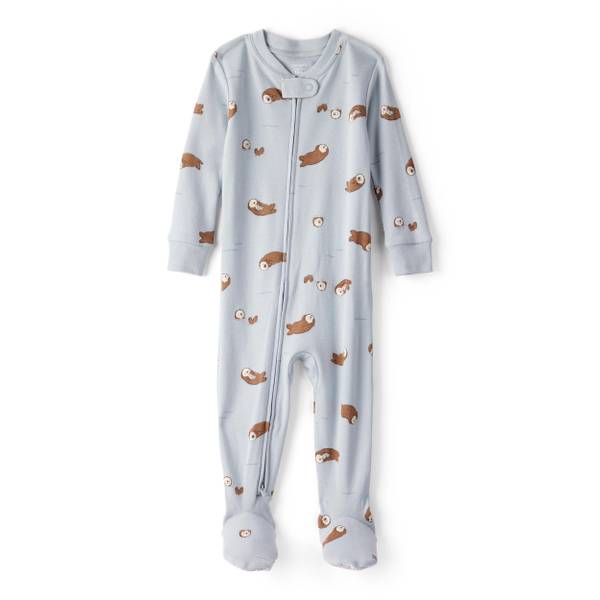 Photo of Infant Boy's Otter 2-Way Zip Footie 1-Piece Pajamas