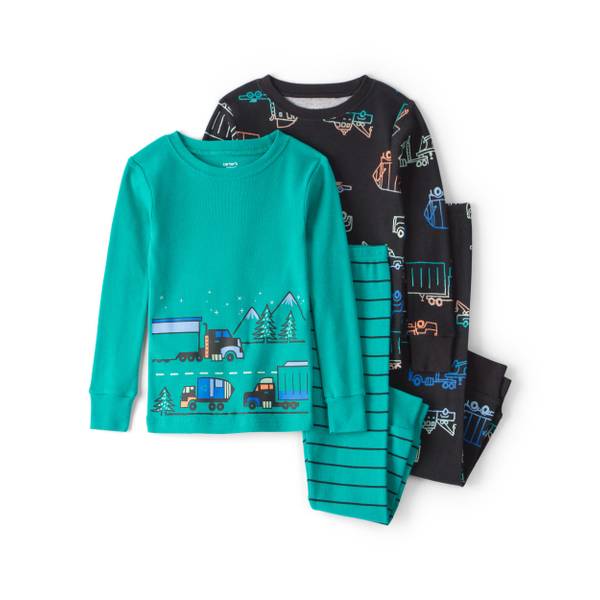 Photo of Toddler Boy's Truck Loose Fit 4-Piece Pajamas